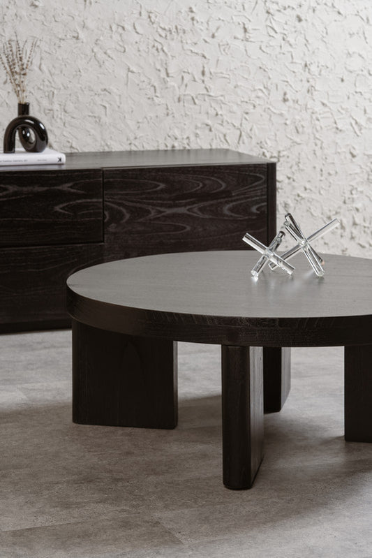 Apollo Round Solid Mindi Timber Coffee Table