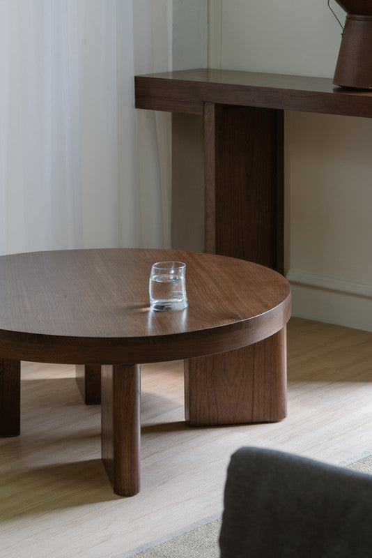 Apollo Round Solid Mindi Timber Coffee Table