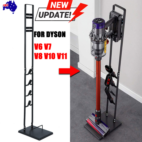 Vacuum Cleaner Stand – Freestanding Holder for Dyson V6 V7 V8 V10 V11, Black Cast Iron