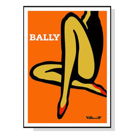 Wall Art Orange Legs Black Frame Canvas