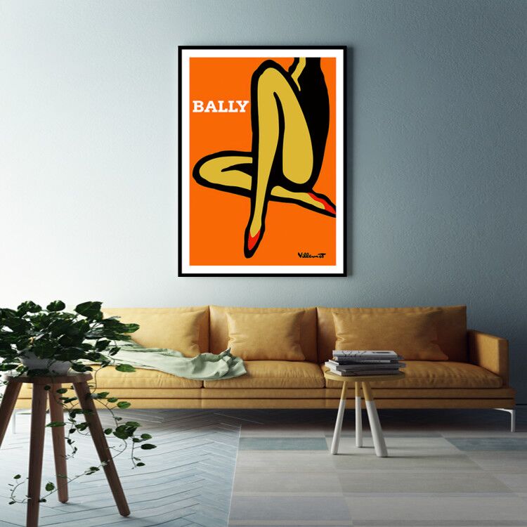 Wall Art Orange Legs Black Frame Canvas