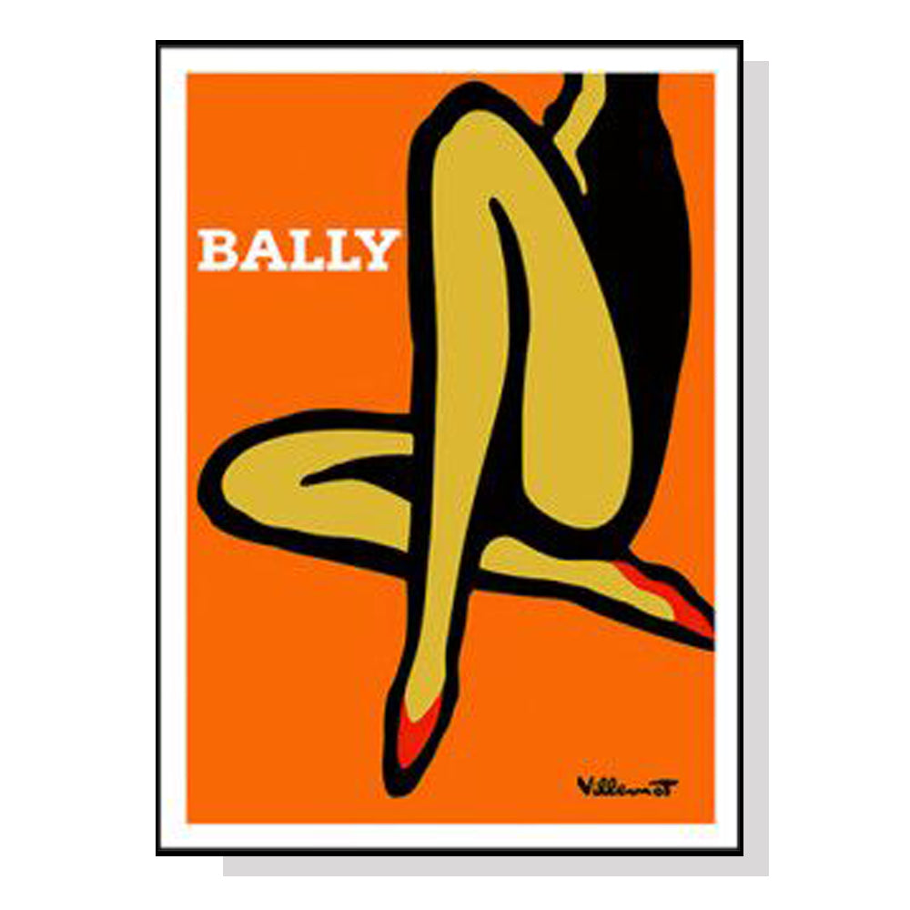 Wall Art Orange Legs Black Frame Canvas