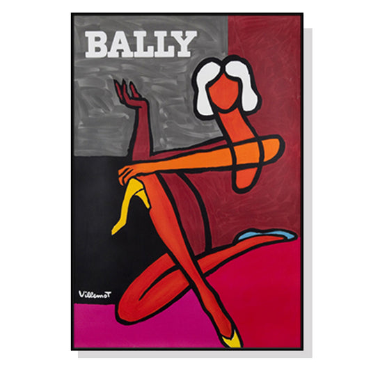 Wall Art Fashion Woman Black Frame Canvas