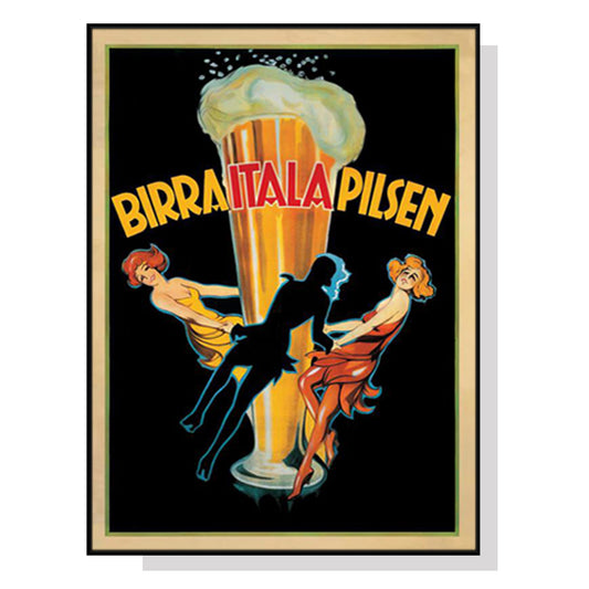 Wall Art Birra Itala Pilsen Black Frame Canvas