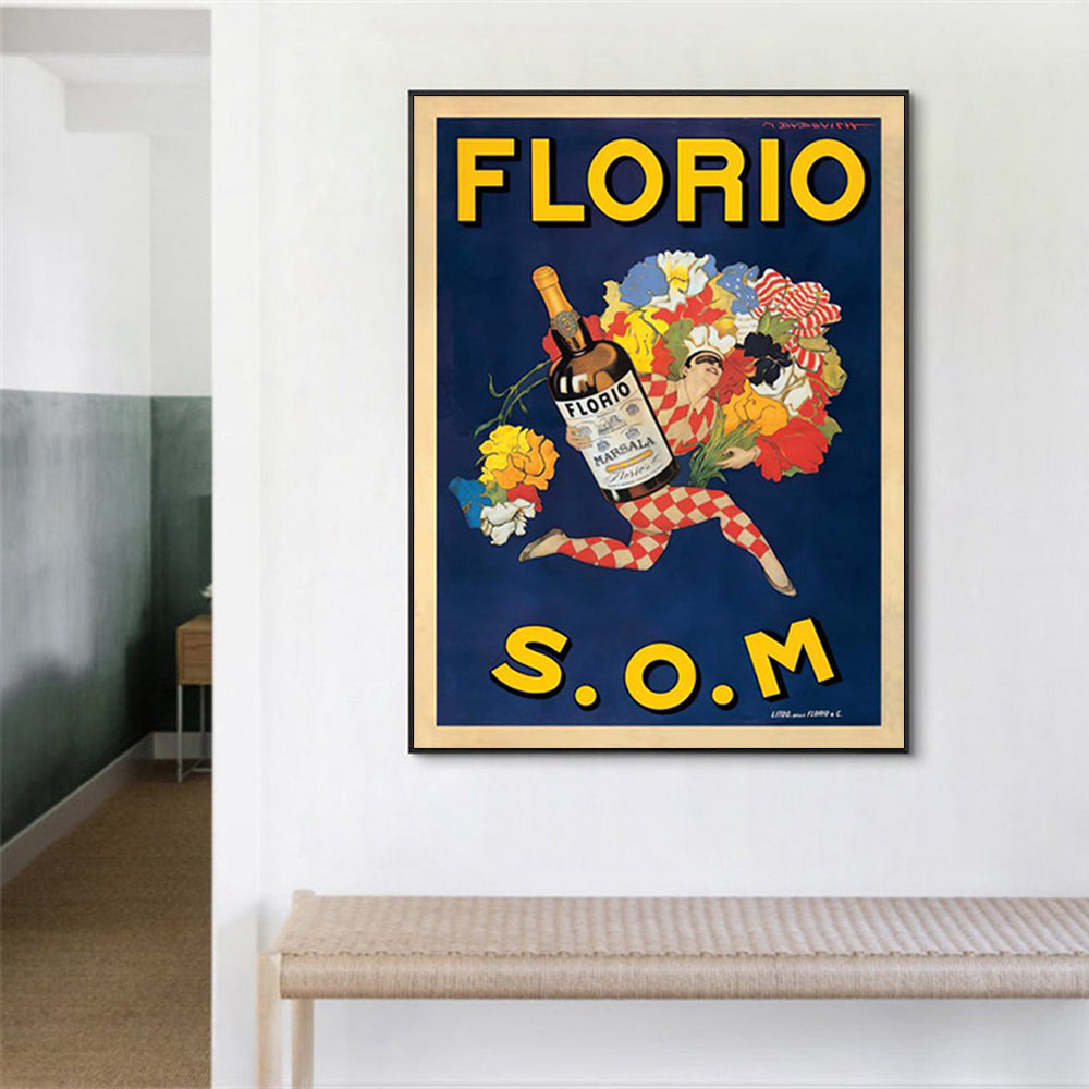 Wall Art Florio S.O.M Black Frame Canvas