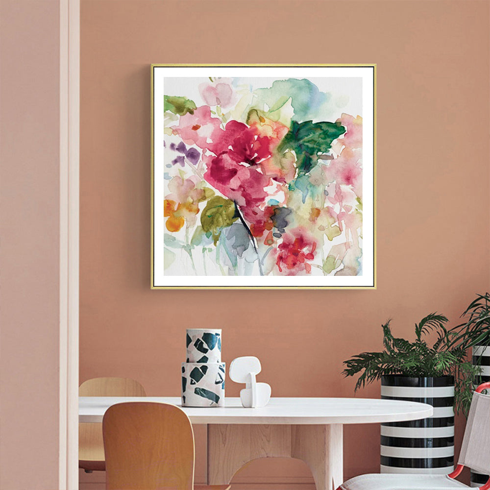 Wall Art Floral Brunch Gold Frame Canvas