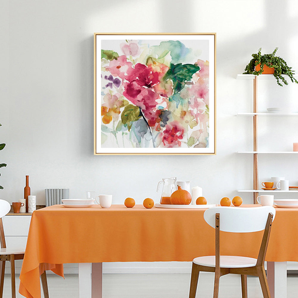Wall Art Floral Brunch Gold Frame Canvas
