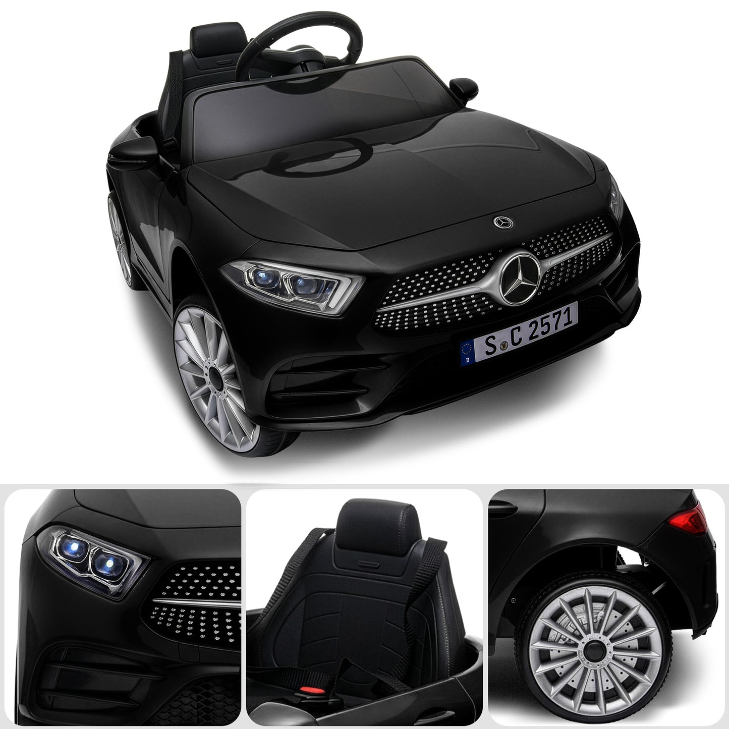 Mercedes Benz CLS 350 Kids Electric Ride-On Car – Remote Control, Black