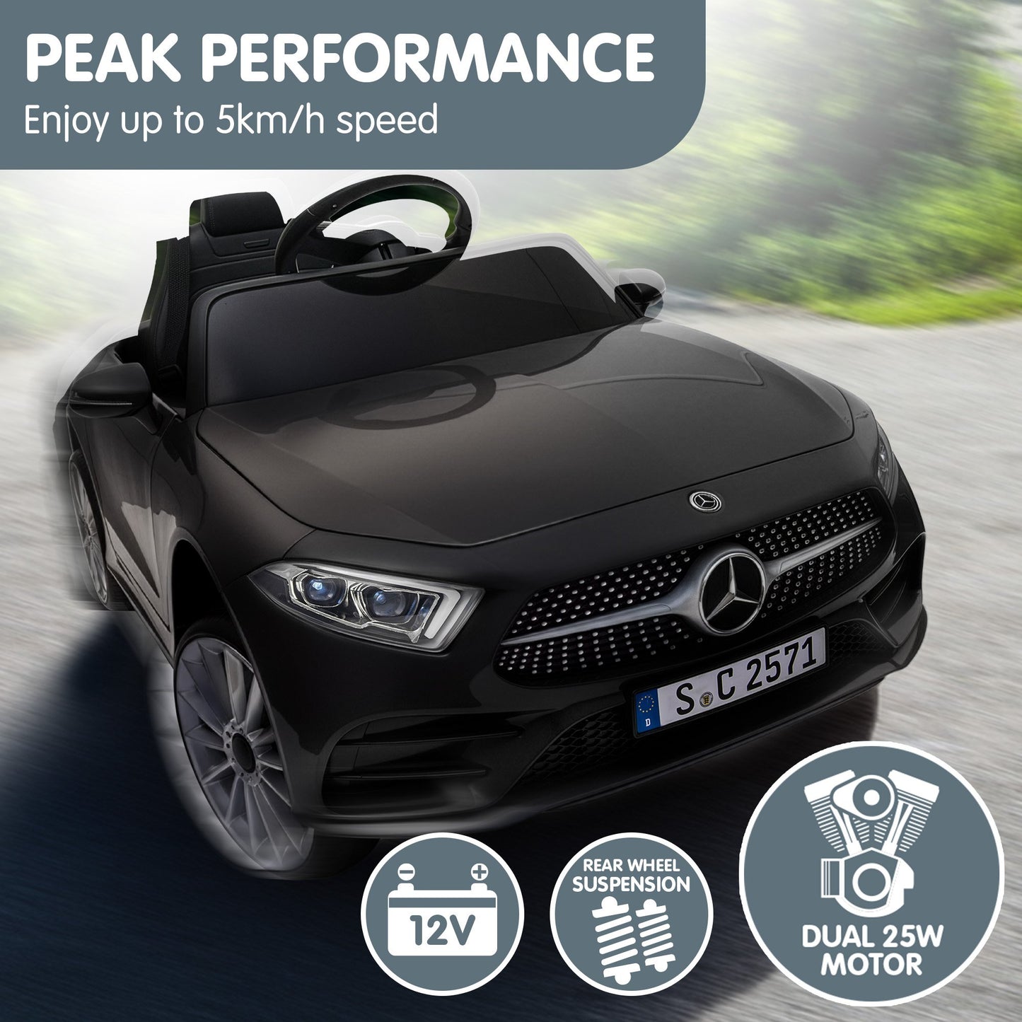 Mercedes Benz CLS 350 Kids Electric Ride-On Car – Remote Control, Black