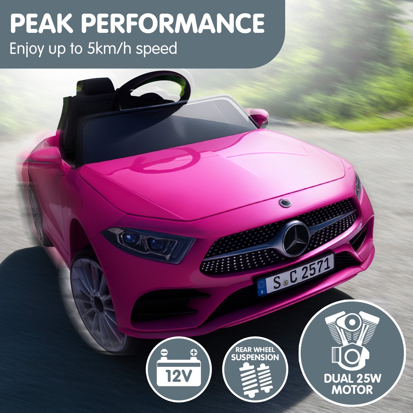 Mercedes Benz CLS 350 Kids Electric Ride On Car – Remote Control, Pink