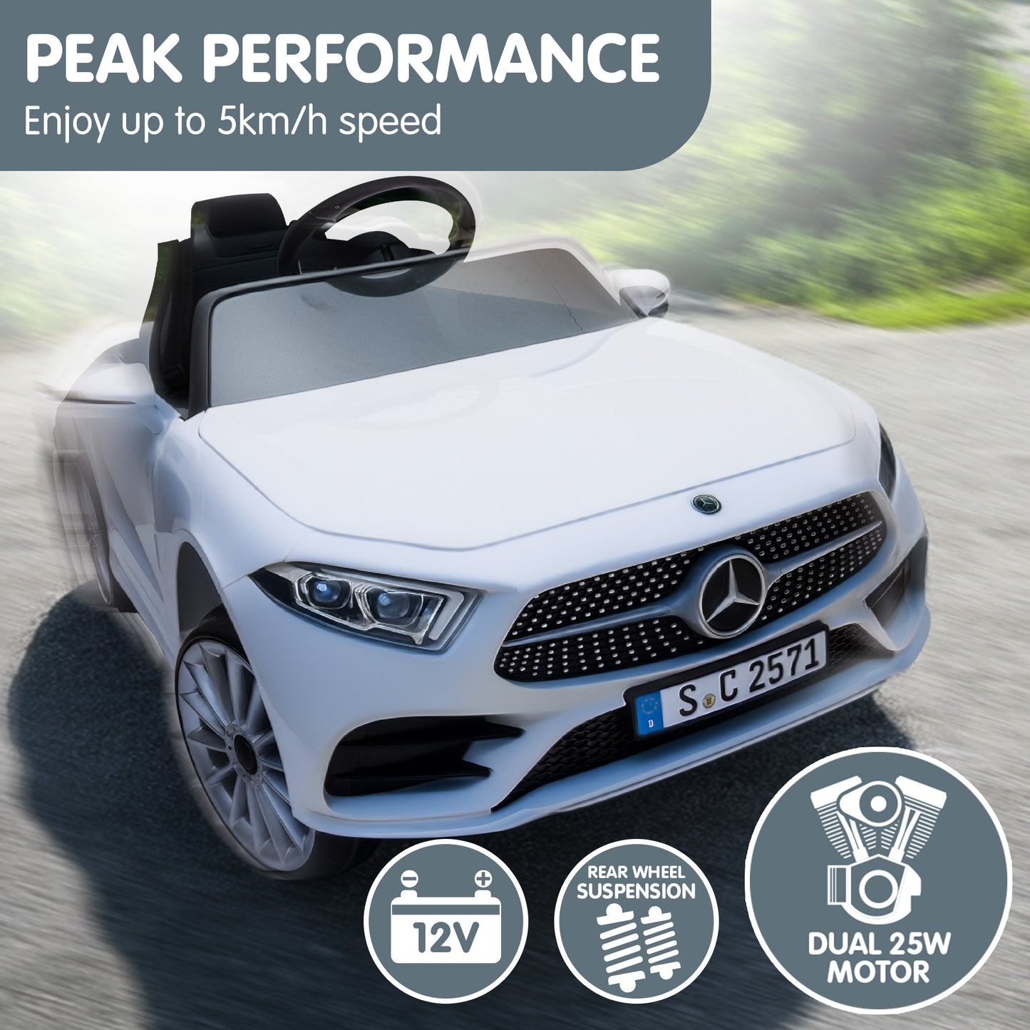 Mercedes Benz CLS 350 Kids Electric Ride-On Car – Remote Control, White