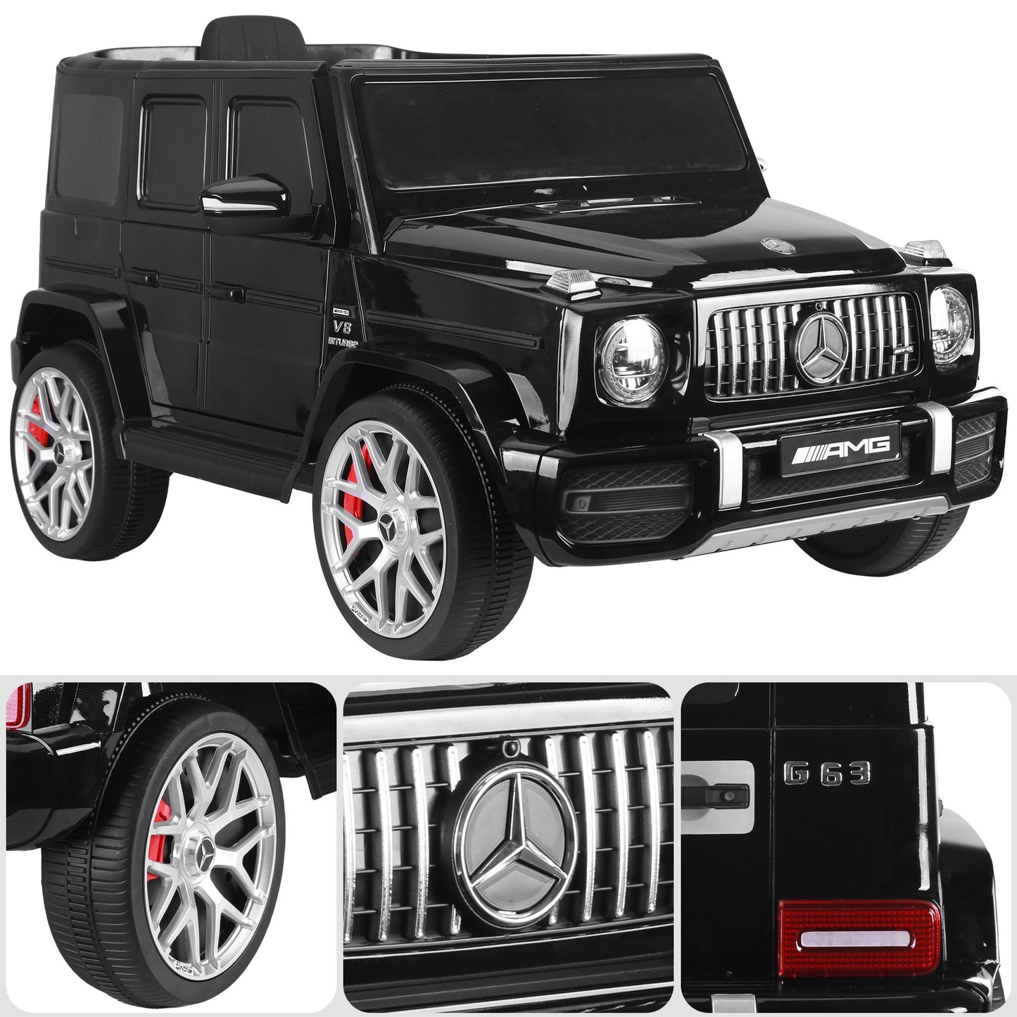 Mercedes Benz AMG G63 Kids Electric Ride-On Car – Remote Control, Dual Motors, LED Lights, Music Player