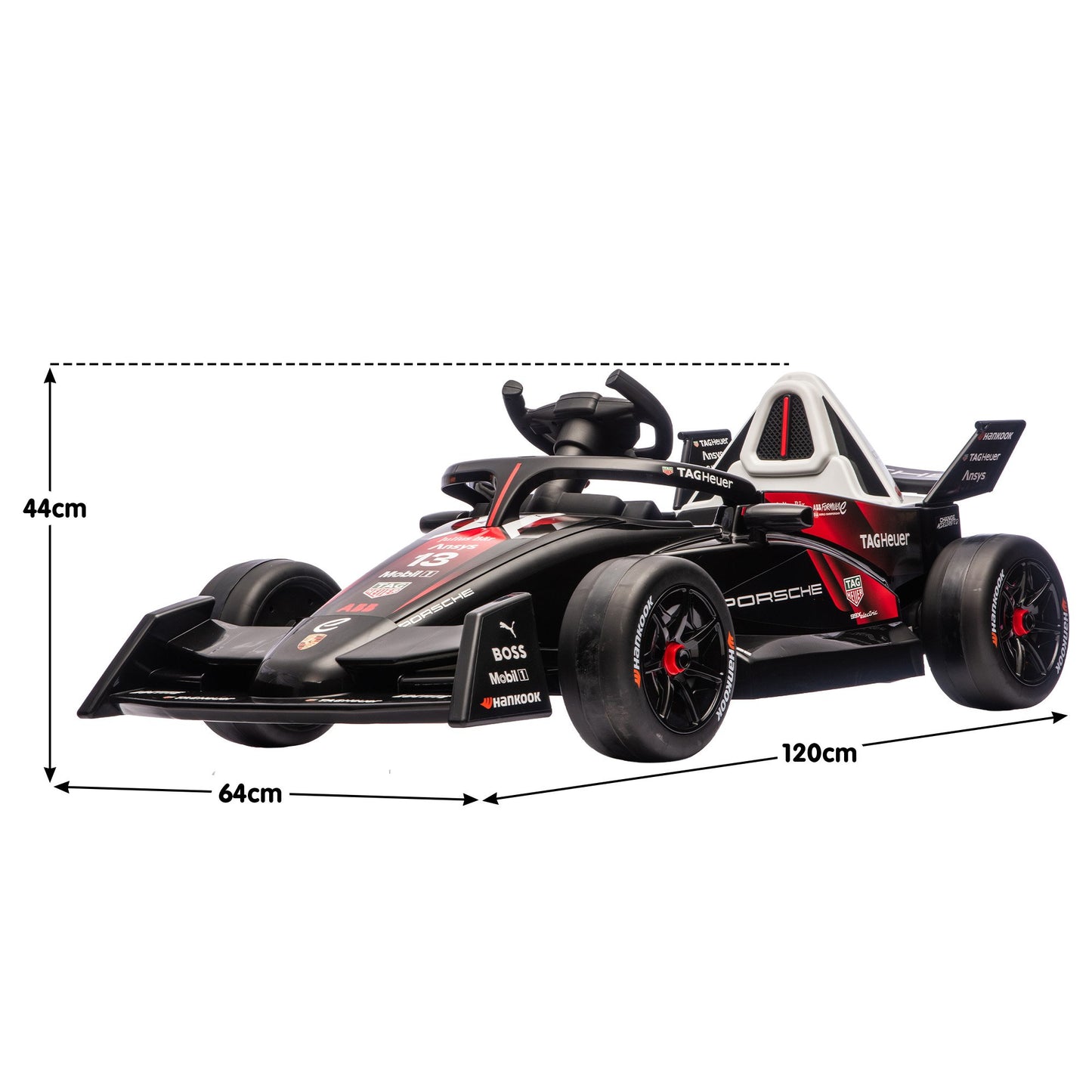 Porsche Formula E Kids Electric Ride-On Car – Remote Control, Red