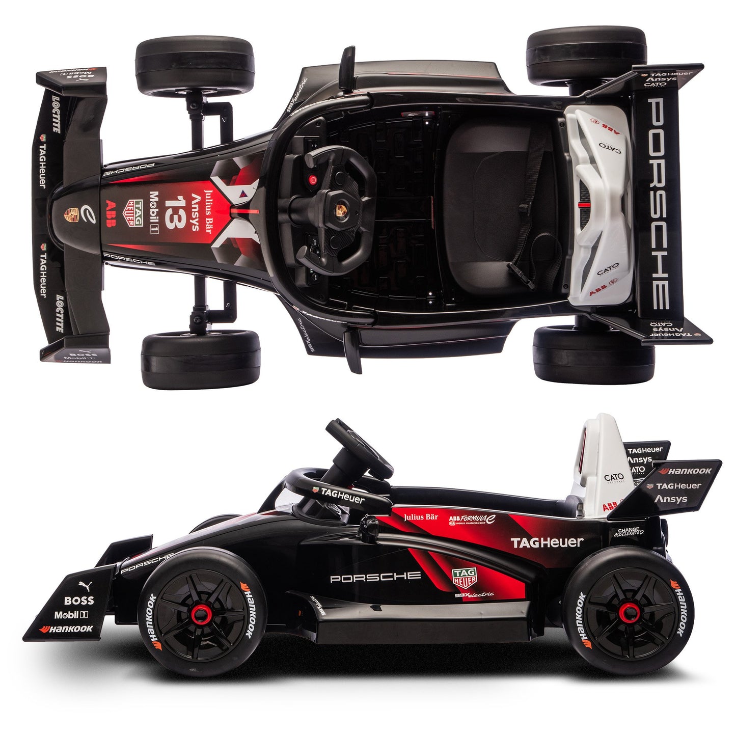 Porsche Formula E Kids Electric Ride-On Car – Remote Control, Red