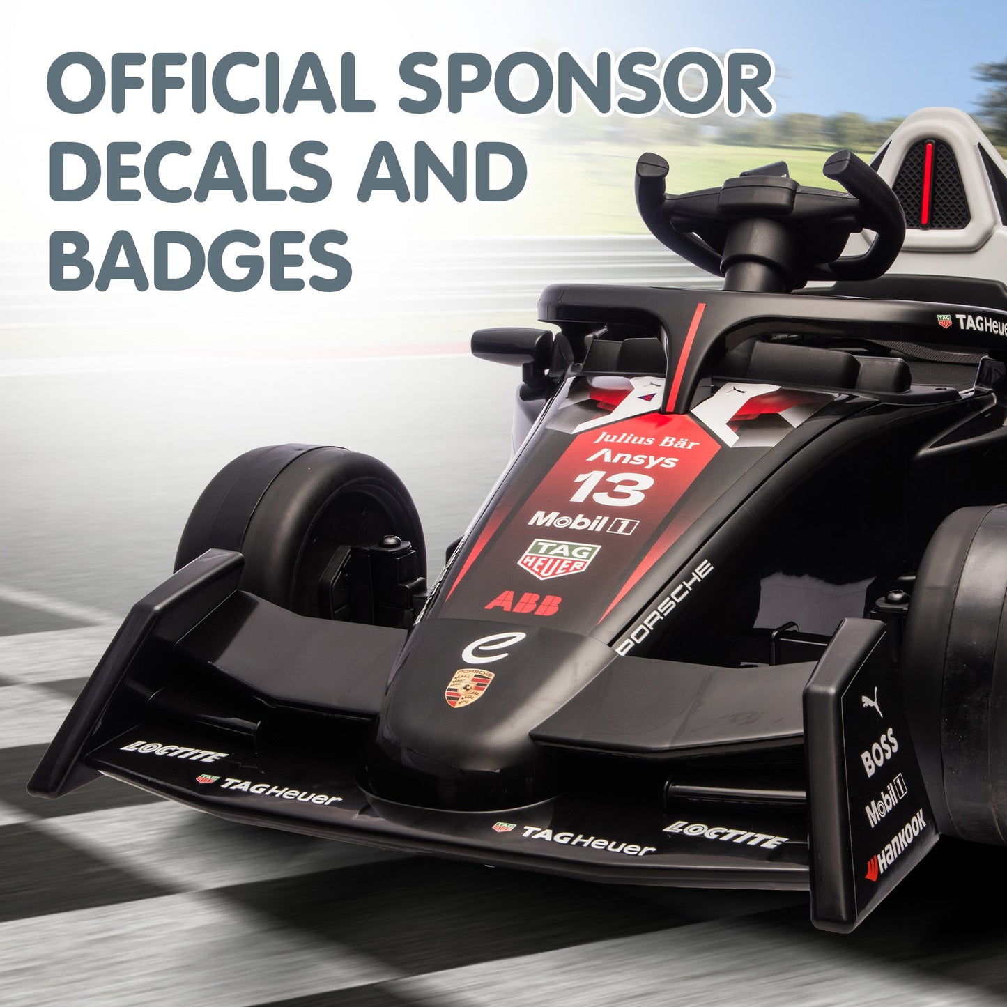 Porsche Formula E Kids Electric Ride-On Car – Remote Control, Red