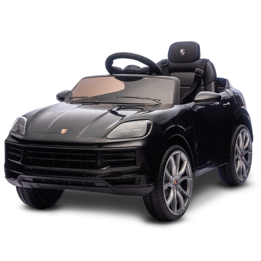 Porsche Cayenne E Hybrid Coupe Kids Electric Ride-On Car – Dual Motors, Remote Control, Black