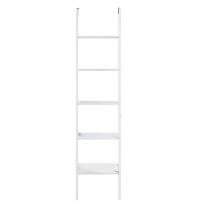 Amelia 5-Tier Ladder Shelf – Sturdy Metal Frame, White