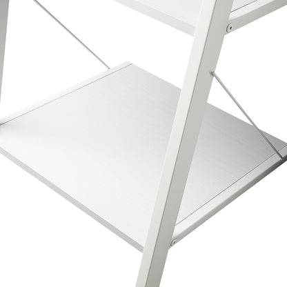 Amelia 5-Tier Ladder Shelf – Sturdy Metal Frame, White
