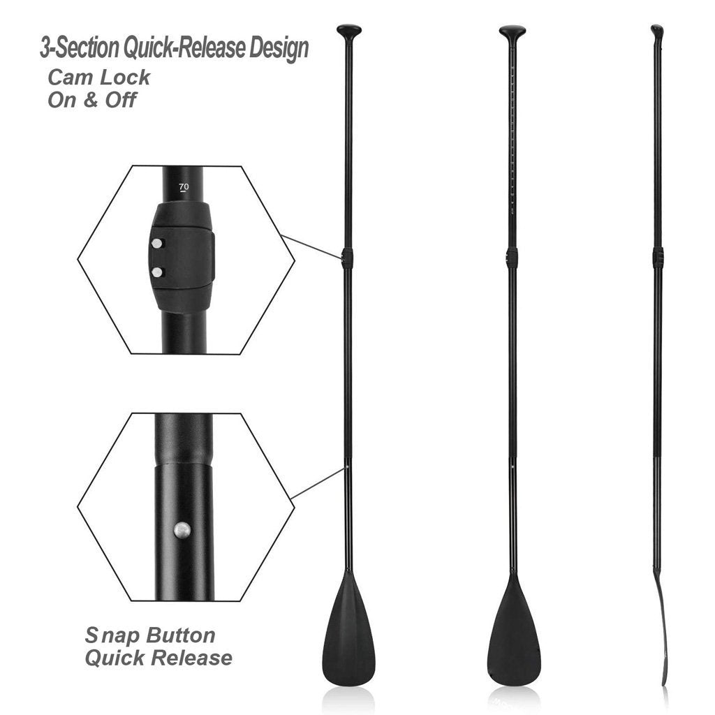 Adjustable Alloy SUP Paddle Stand Up Paddle Board Edge Guard 160-215cm Double