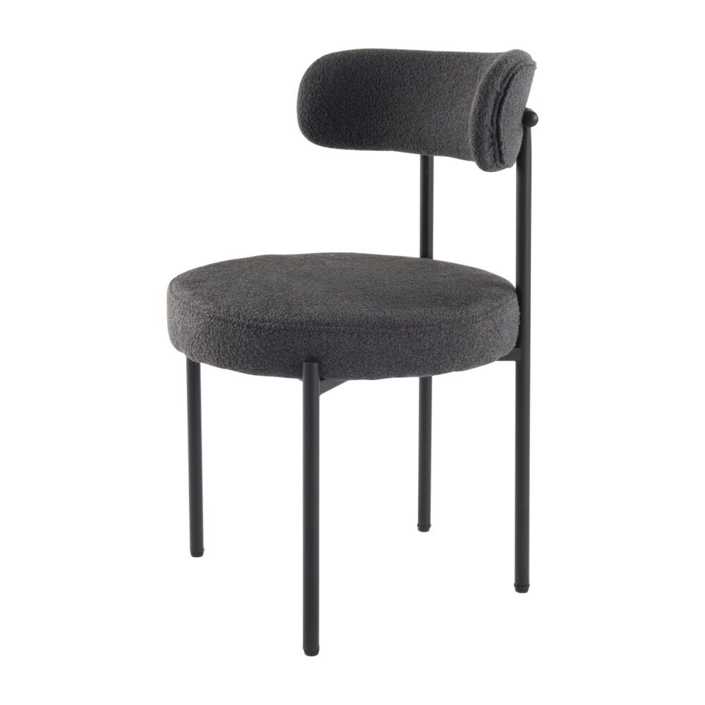 Boucle Cushioned Elsa Dining Chairs in Chic Styles
