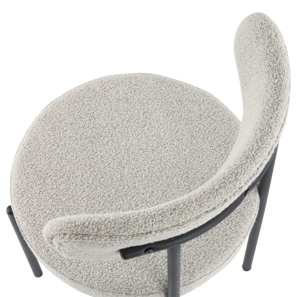 Boucle Cushioned Elsa Dining Chairs in Chic Styles