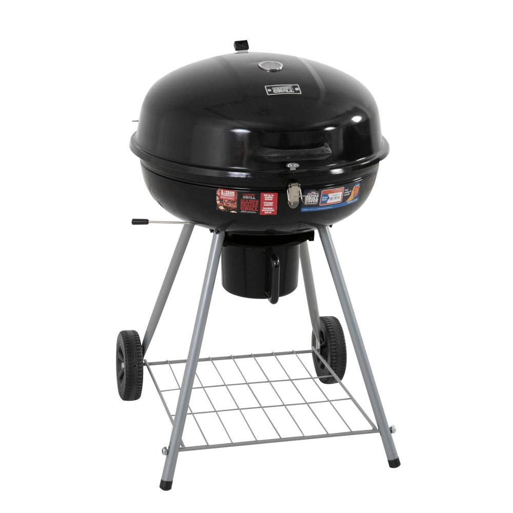 Portable Outdoor Charcoal BBQ Smoker with Wheels and Thermometer