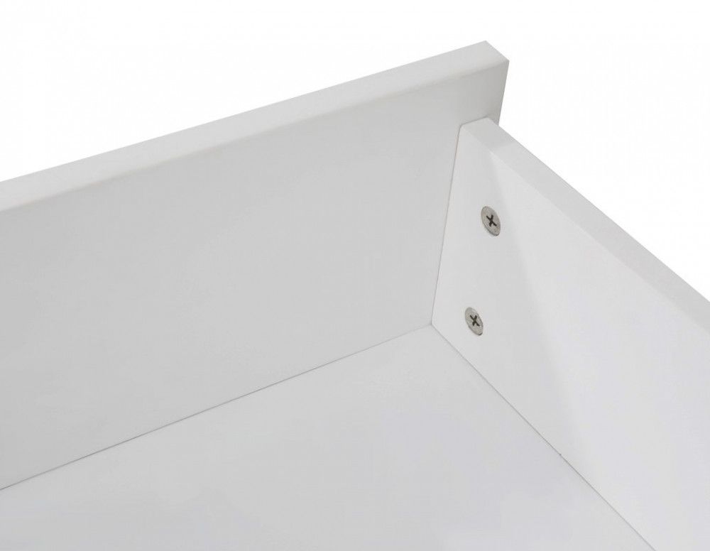 Wooden Bed Frame Trundle Drawers – Storage, White, Set of 2