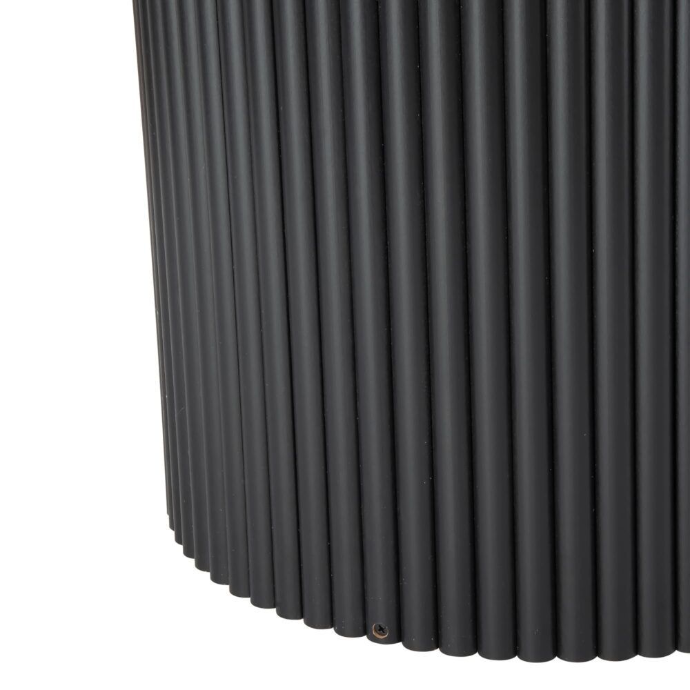 Wooden Coffee Table – Ribbed Texture, Black Finish