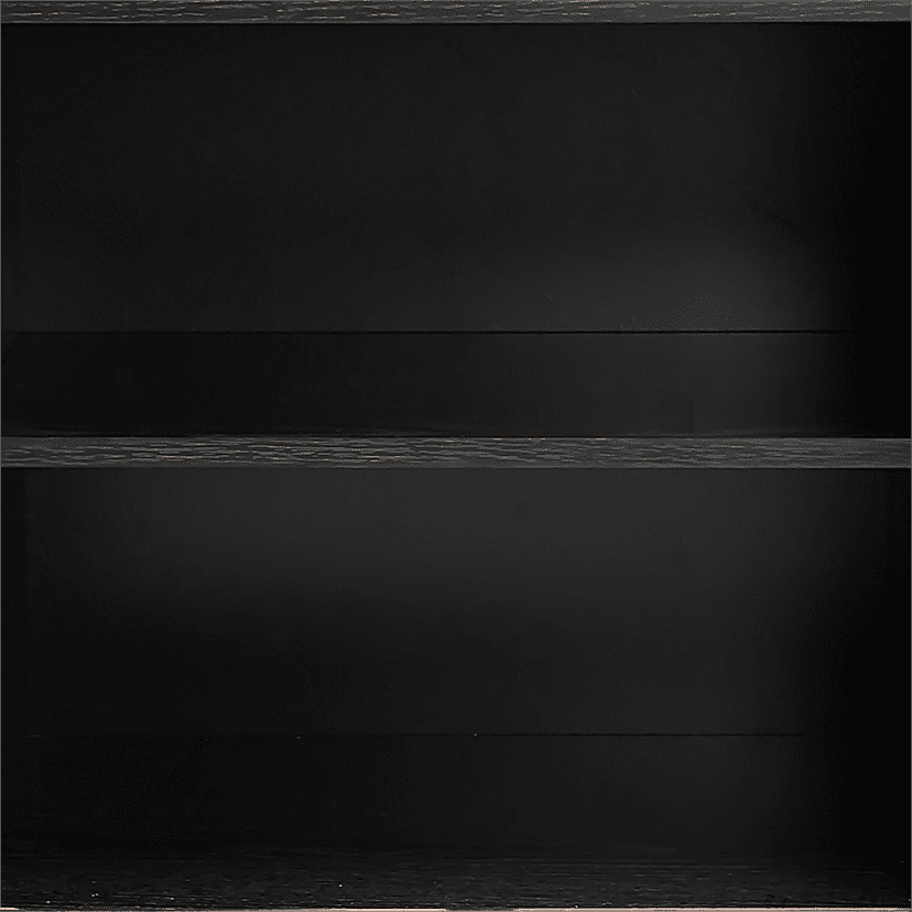 Sideboard Cabinet – Ribbed Design, Black, Mid-Century Modern