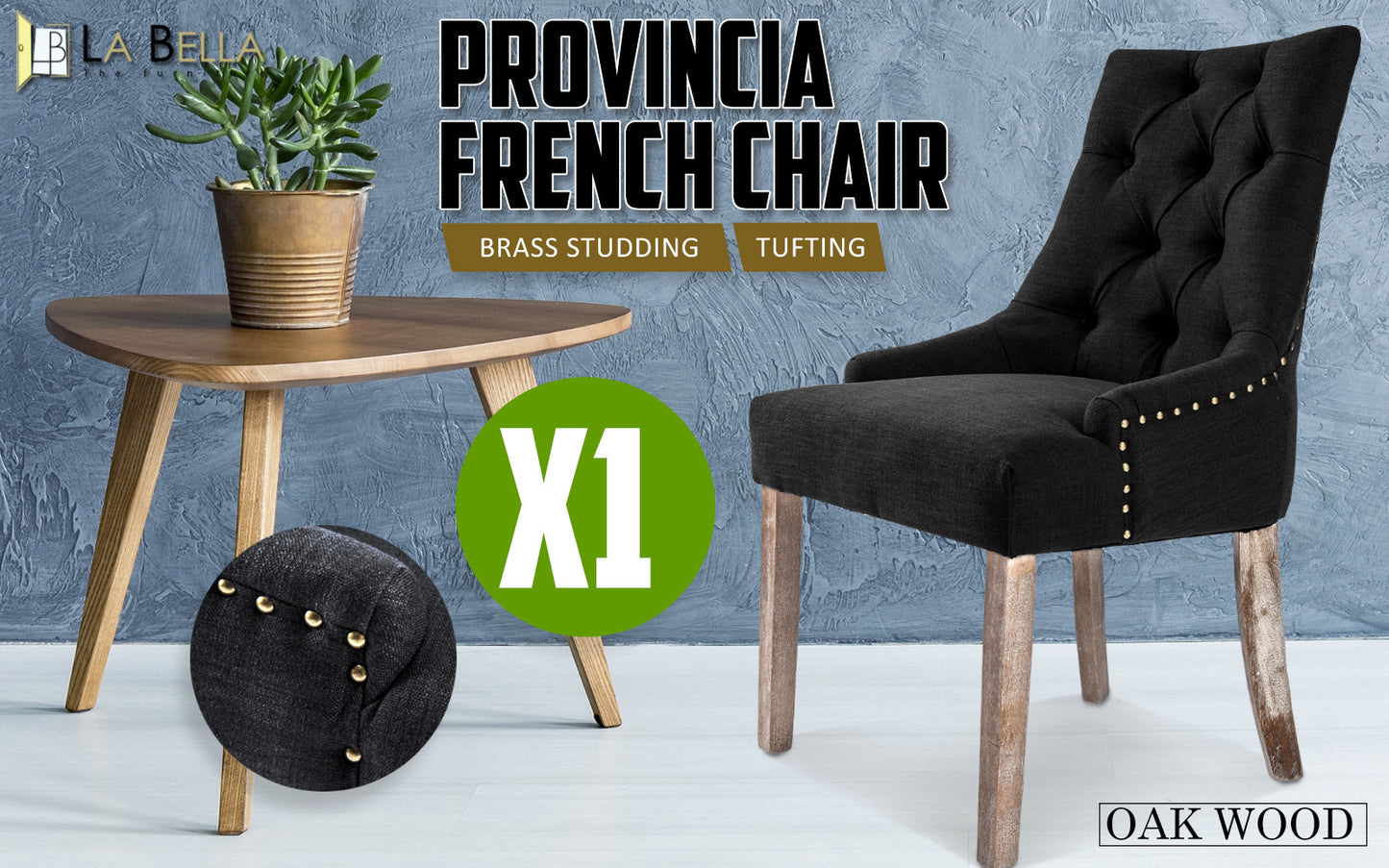 French Provincial Dining Chair Oak Leg AMOUR