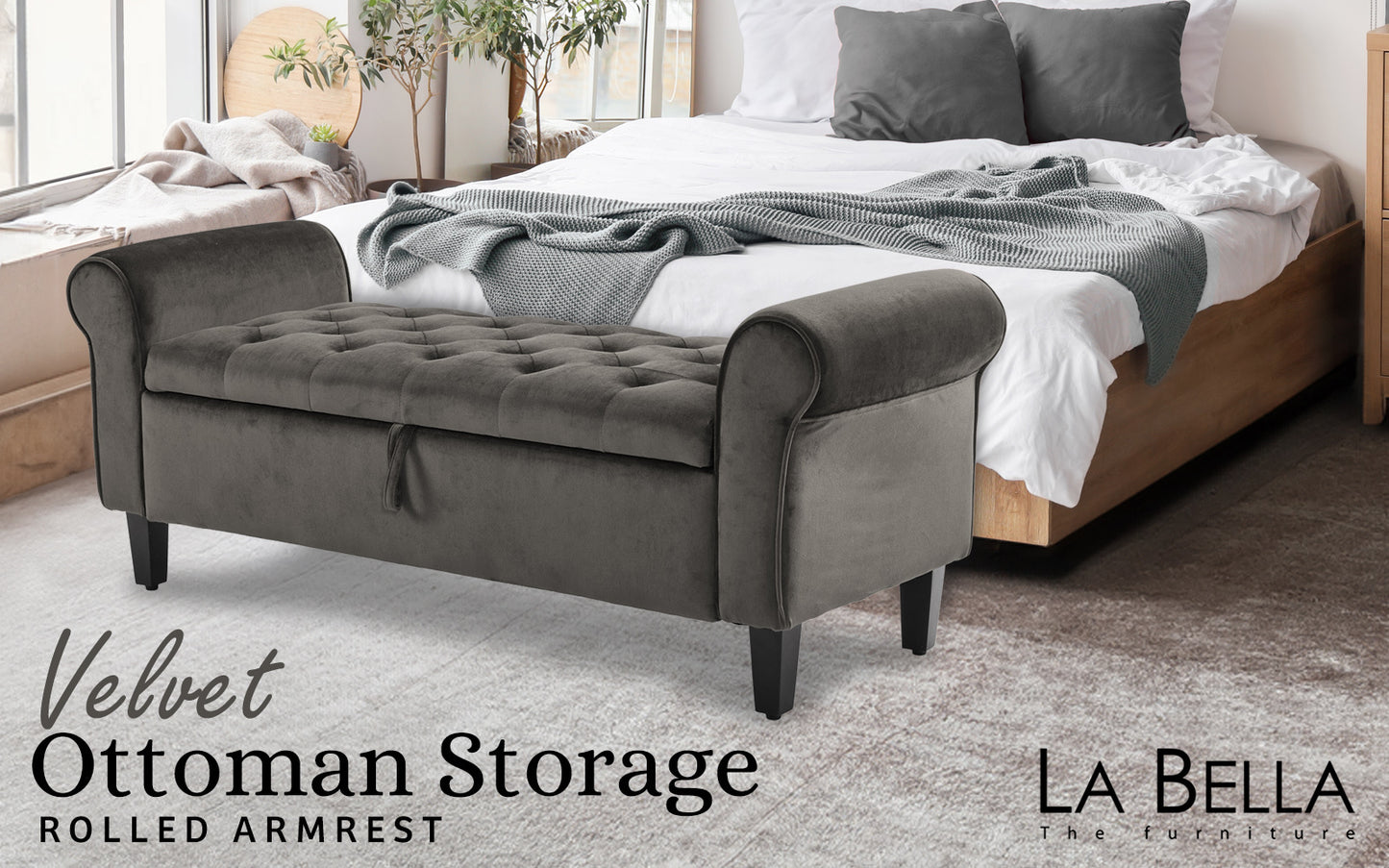 Velvet Storage Ottoman – Sculptural Seating · Fast Dispatch · Limited Stock Only 30 left