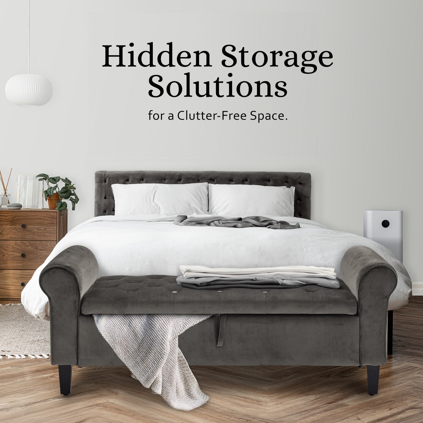 Velvet Storage Ottoman – Sculptural Seating · Fast Dispatch · Limited Stock Only 30 left