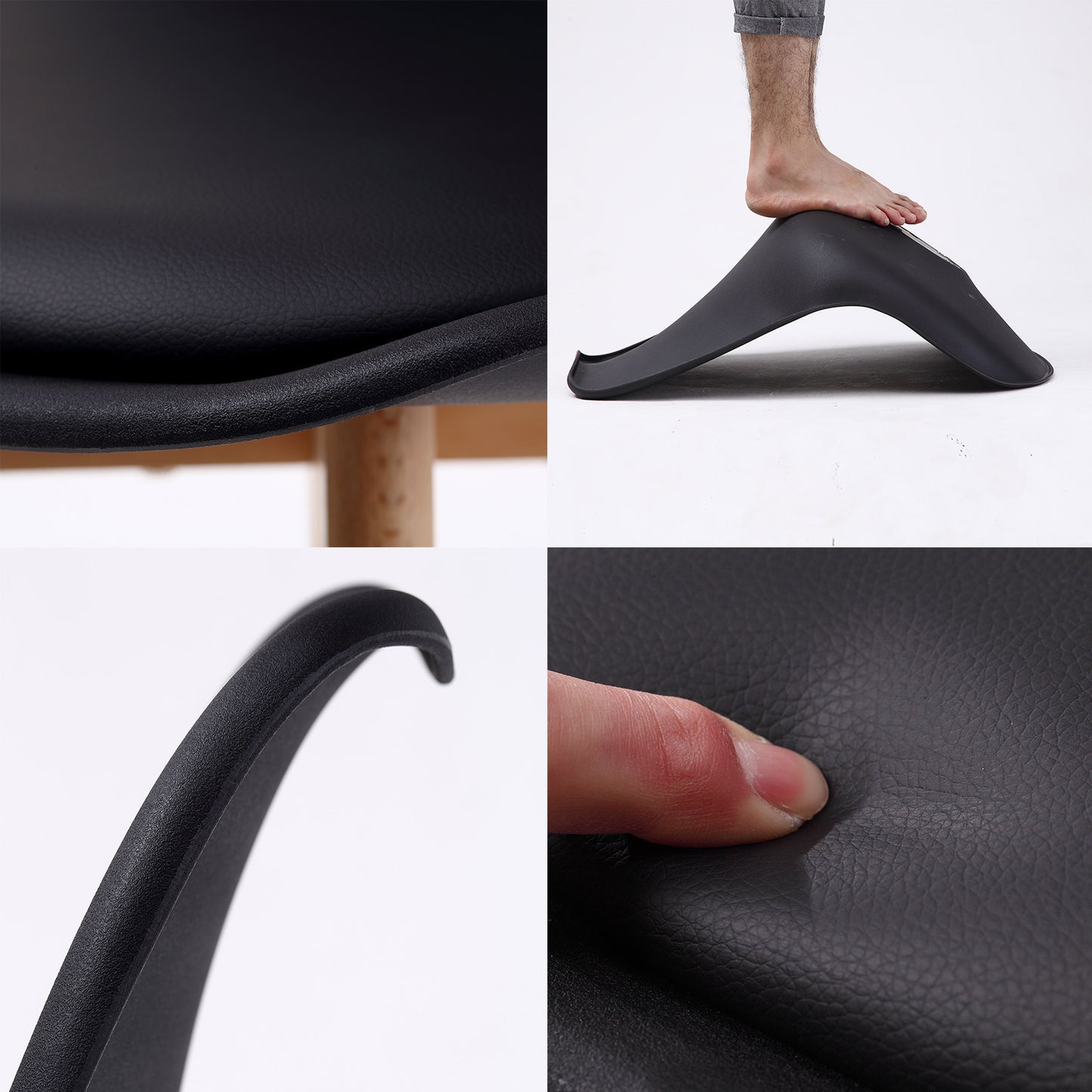 4X Retro Dining Cafe Chair Padded Seat