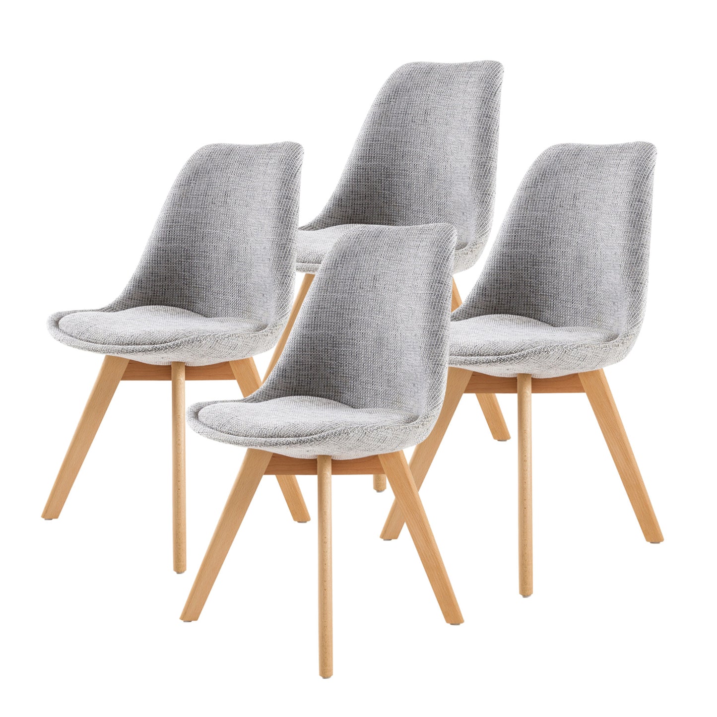 4X Retro Dining Cafe Chair Padded Seat