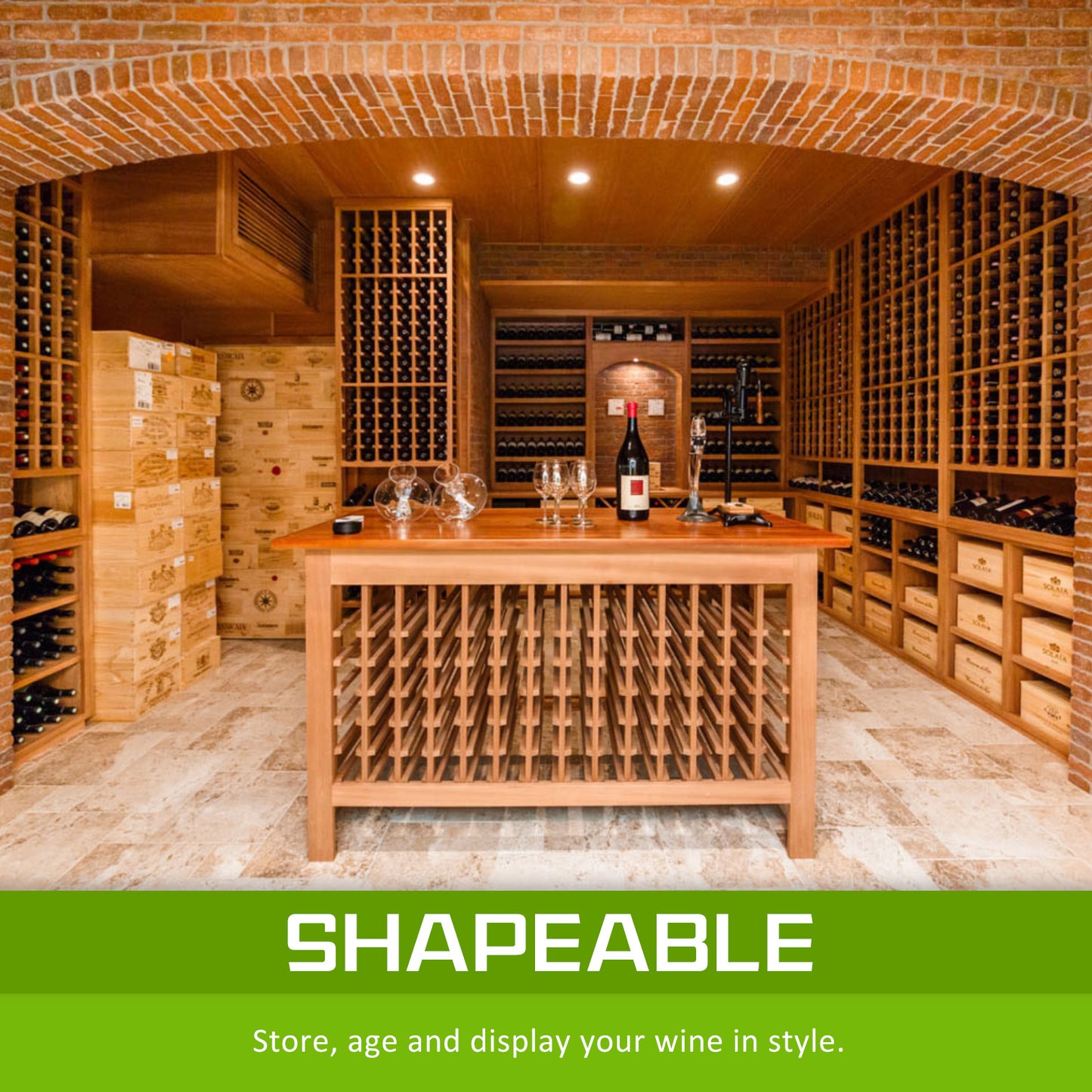 Timber Wine Rack Storage Cellar Organiser for Multiple Bottles
