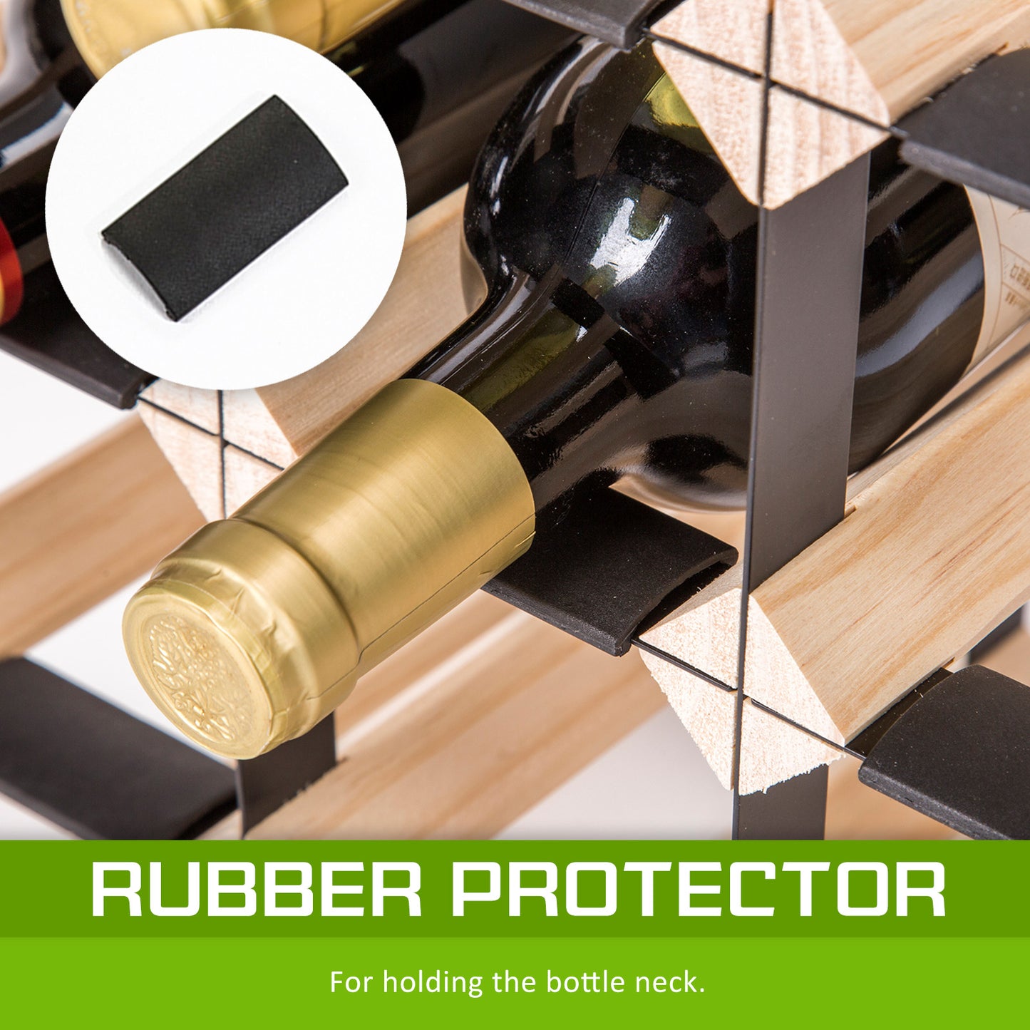 Timber Wine Rack Storage Cellar Organiser for Multiple Bottles