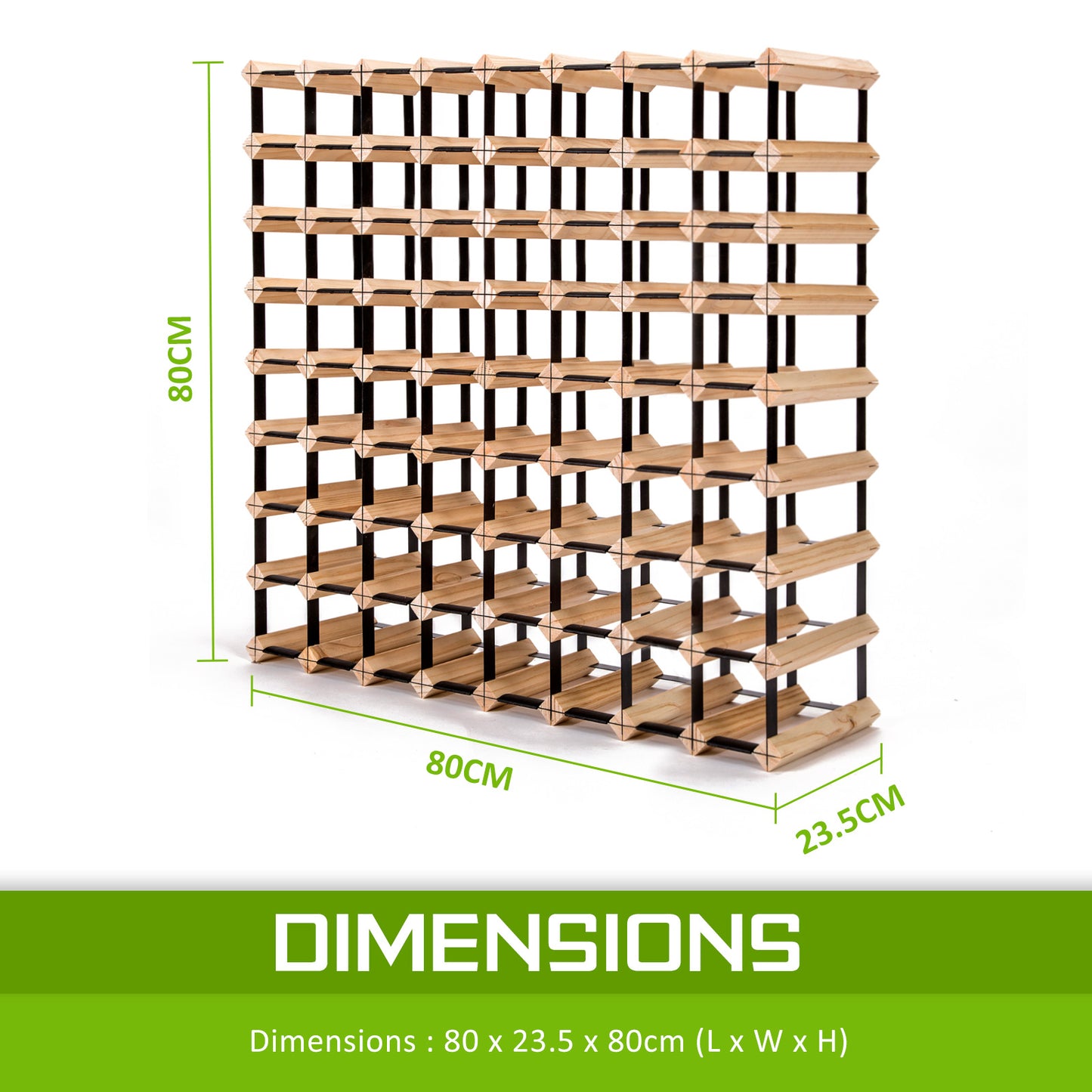 Timber Wine Rack Storage Cellar Organiser for Multiple Bottles