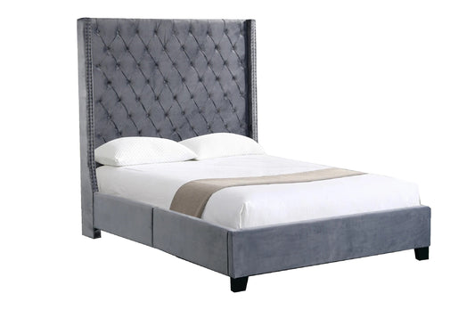 Ella Velvet Winged Bed 180cm