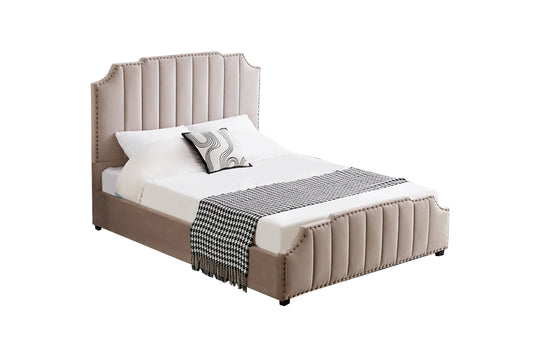 Santosa Champagne Velvet Bed