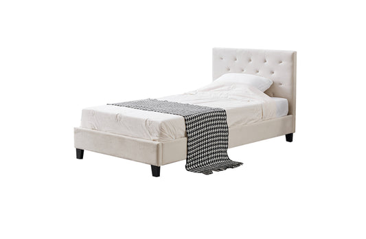 Winston Velvet Tufted Bed - King Single, Double