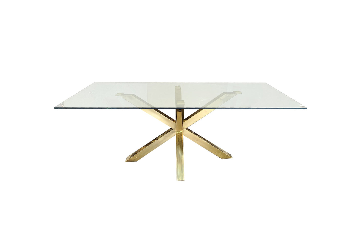 Miles Dining Table with Clear Glass and White Marble Options - 90cm x 180cm