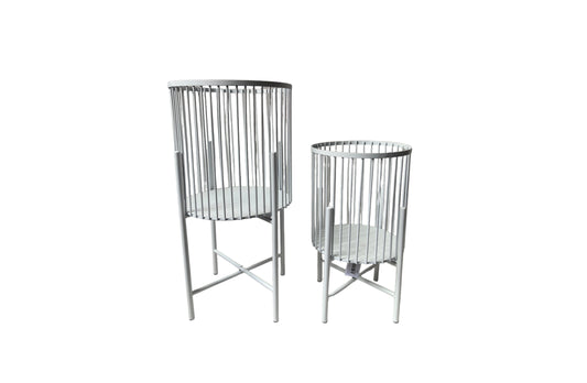 Logan Planter – Large White, Weather-Resistant