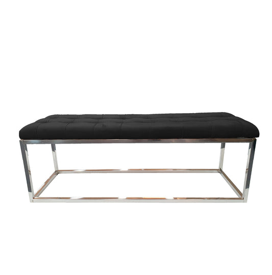 Holly Ottoman Silver Base - Multiple Seat Options