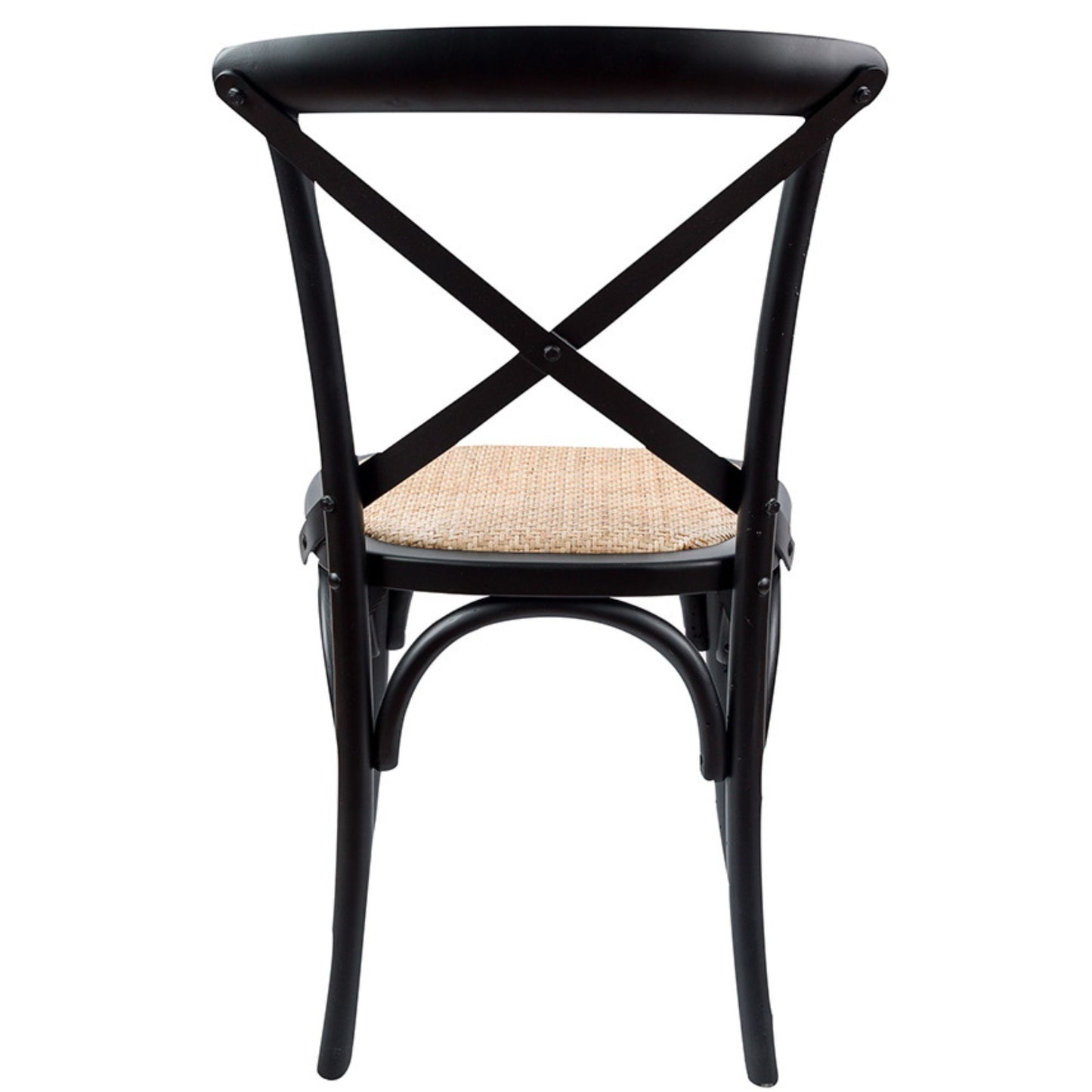 Aster Crossback Dining Chair and Bar Stool Set Solid Birch Timber Rattan Seat