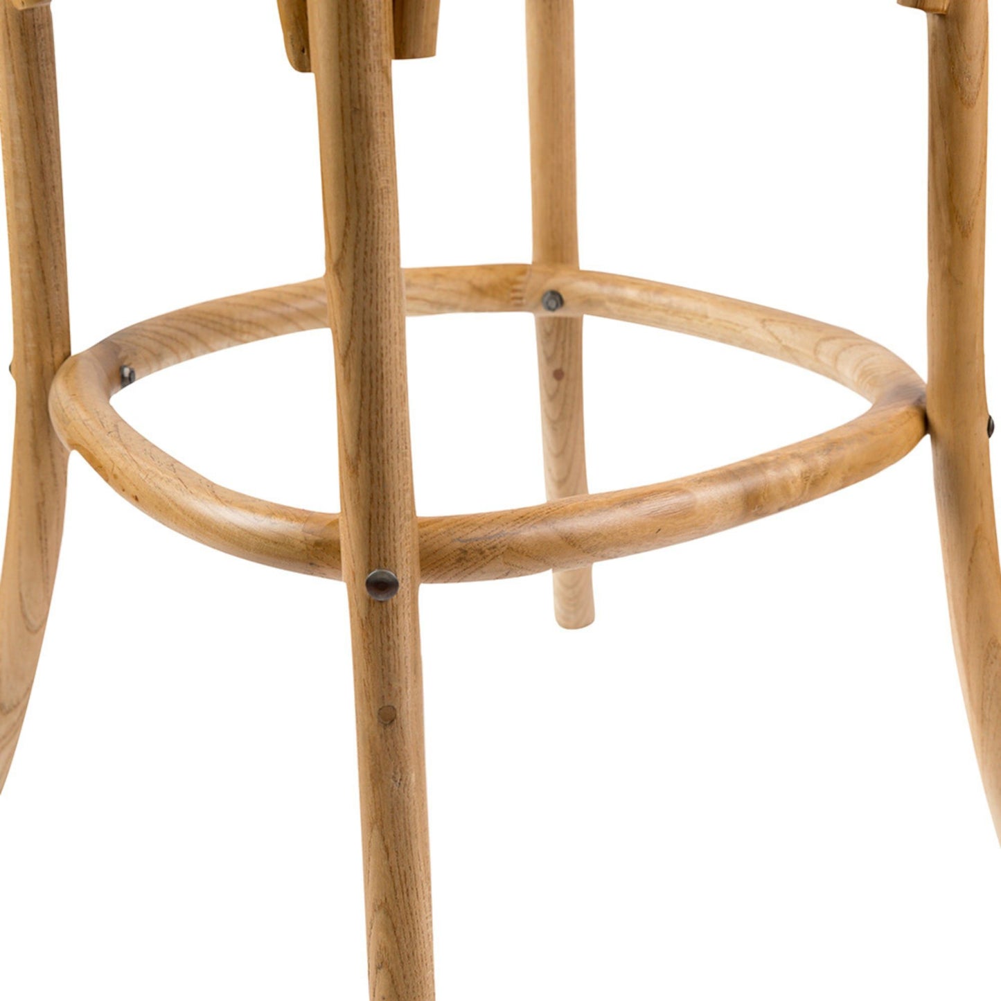 Aster Crossback Dining Chair and Bar Stool Set Solid Birch Timber Rattan Seat