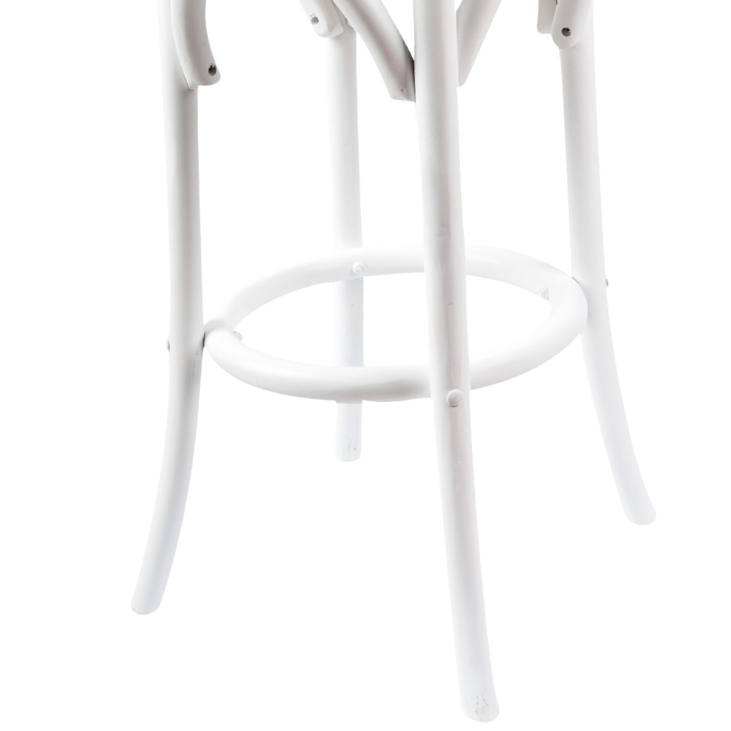 Aster Round Bar Stools Dining Stool Chair Solid Birch Timber Rattan Seat