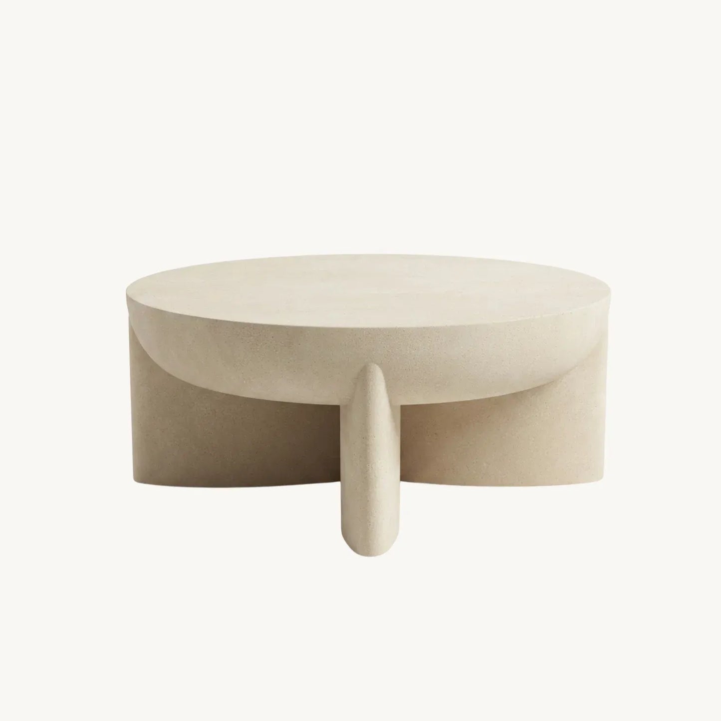 Zelda Sculptural Stone Coffee Table - Sand Textured Finish