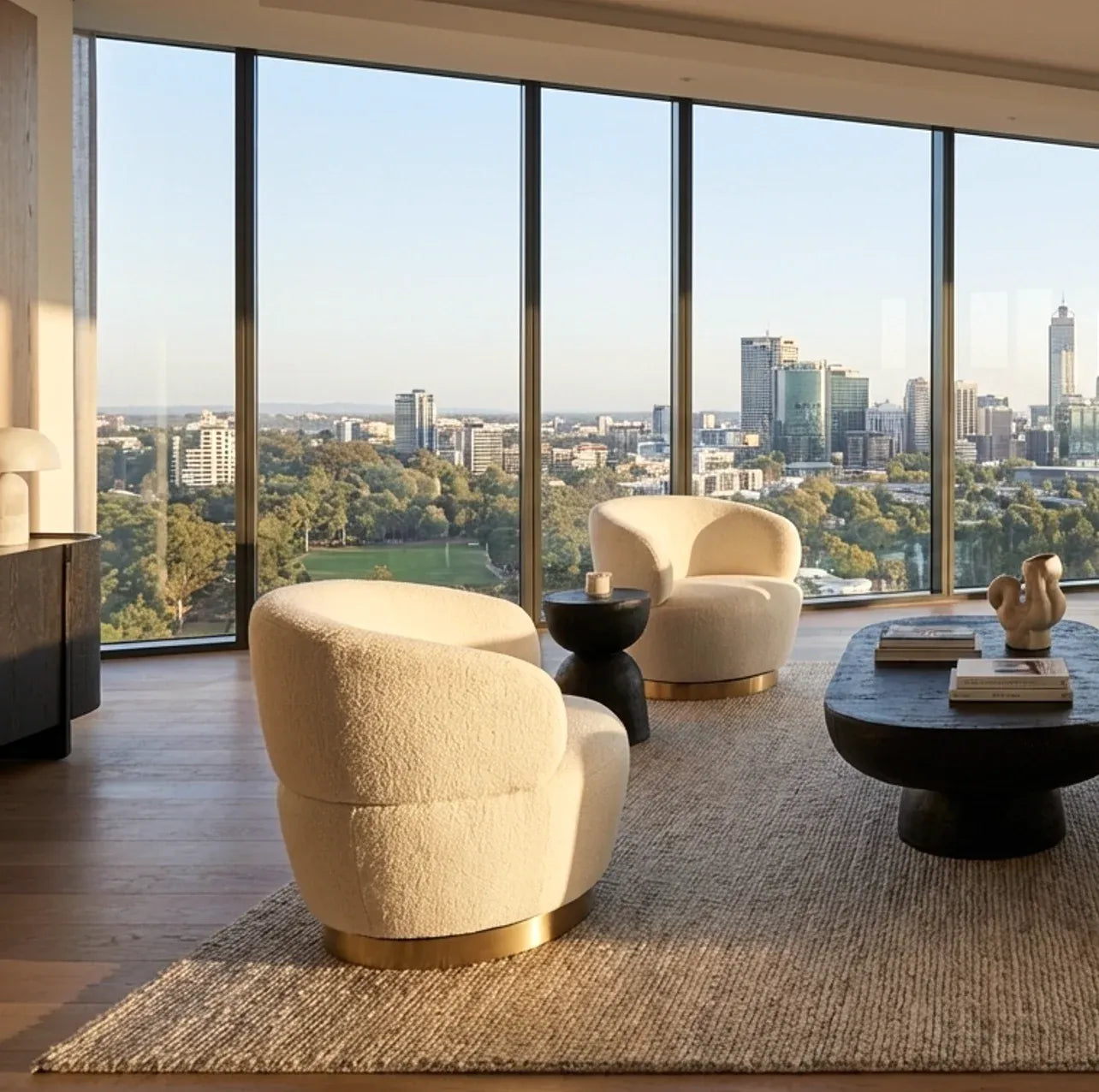 Interior Ave - Luna Swivel Armchair - Vanilla Oat