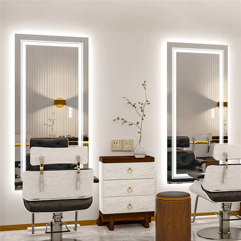 Rectangle Frameless LED Bathroom Mirror – Backlit Touch Control, 120 x 80 cm