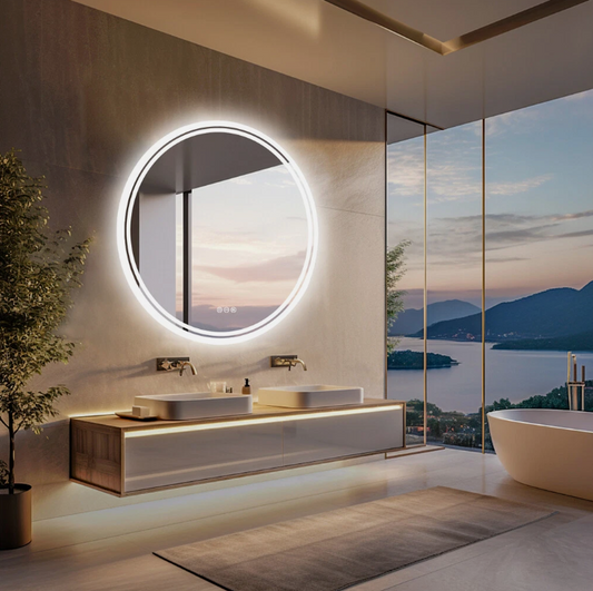 Interior Ave - 80cm Round Frameless LED Bathroom Mirror